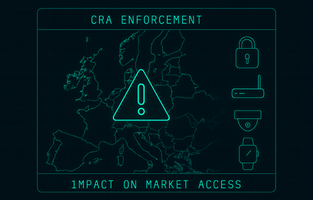 Graphic showing how CRA penalties, recalls and market bans affect product access to the EU market